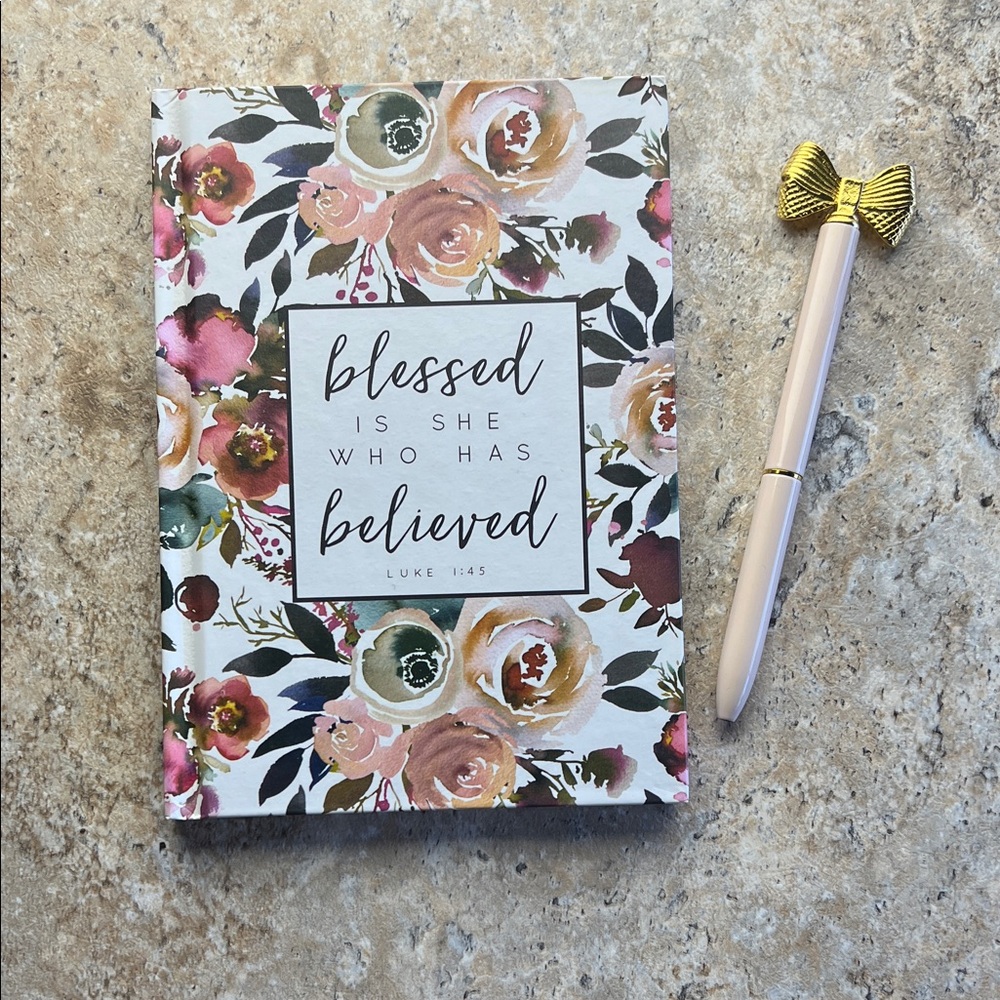 Floral Inspirational Notebook with Pen